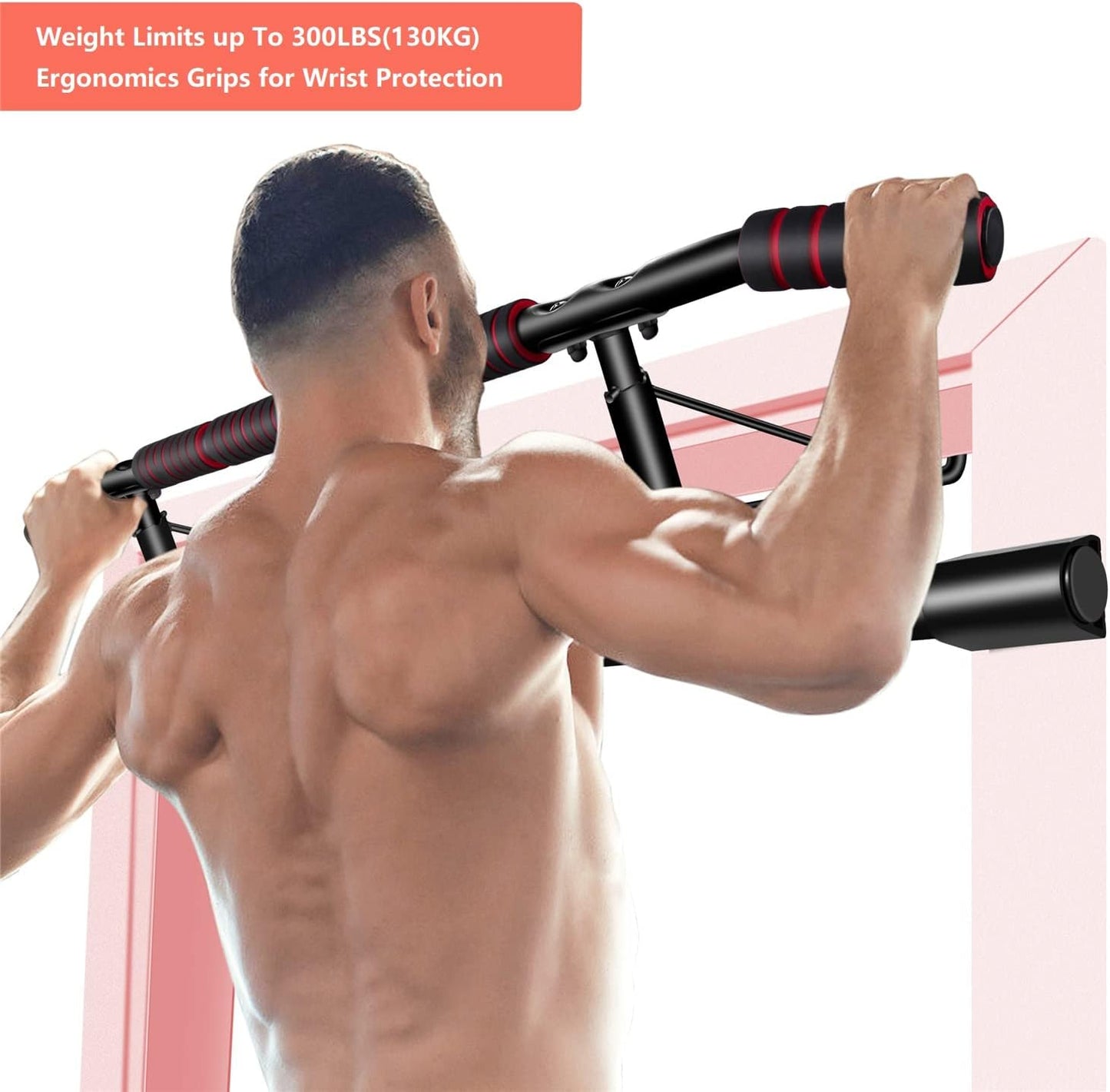 Pull up Bar Chin up Bar for Doorway, Multifunctional Pull-Up Bar, Workout Pullups Bar for Home Gym Upper Body Workout