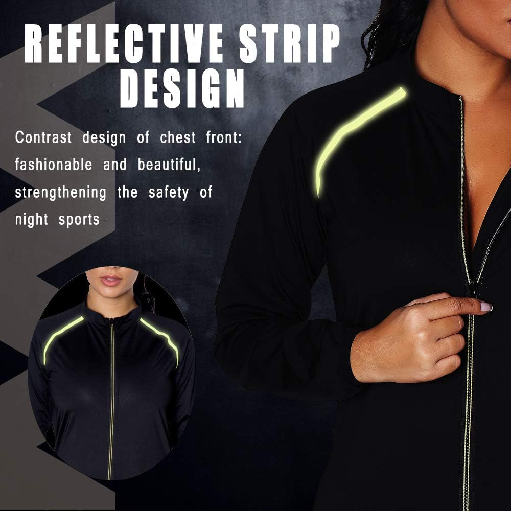 Women Sauna Jacket Slimming Sweat Sauna Suit Sauna Shirt Long Sleeve Workout Tops Body Shaper