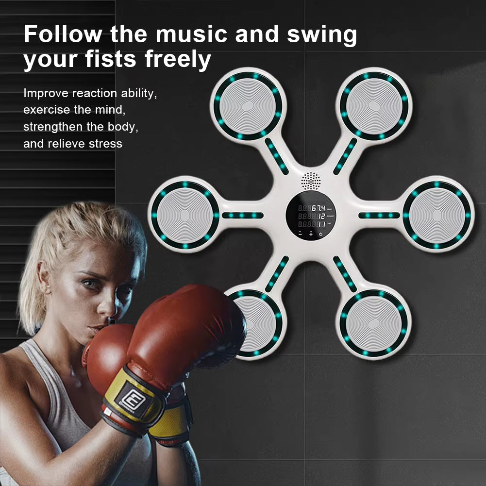 Wall Target Music Boxing Machines Bluetooth-Compatible Punching Bag Type-C Charging Boxing Puncher Reaction Training Equipment