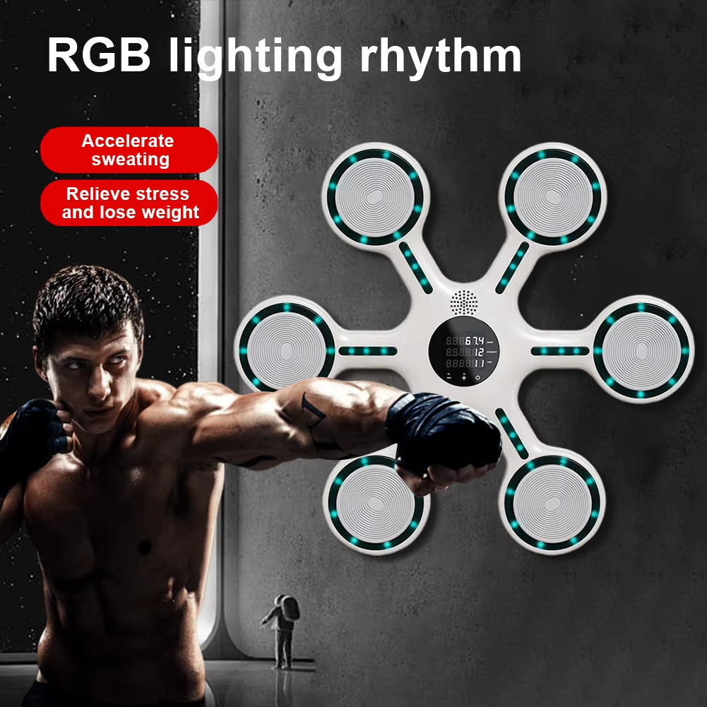 Wall Target Music Boxing Machines Bluetooth-Compatible Punching Bag Type-C Charging Boxing Puncher Reaction Training Equipment