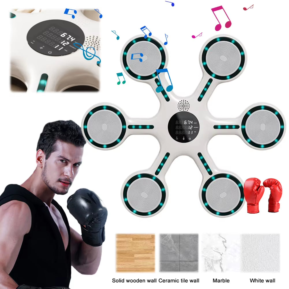 Wall Target Music Boxing Machines Bluetooth-Compatible Punching Bag Type-C Charging Boxing Puncher Reaction Training Equipment