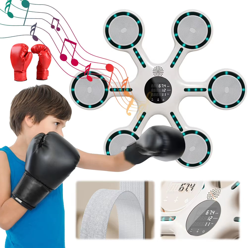 Wall Target Music Boxing Machines Bluetooth-Compatible Punching Bag Type-C Charging Boxing Puncher Reaction Training Equipment